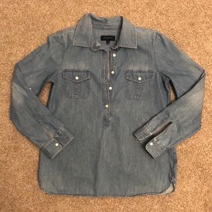 Talbots Button Down Jean Top